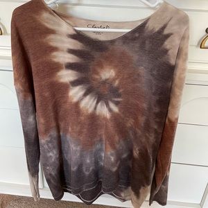 Brown Tie-Dye Long Sleeve Charlie by CWB Apparel Inc